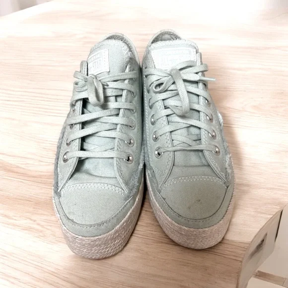 Converse All Star women’s mint green espadrille sneakers size 7 - Picture 2 of 6